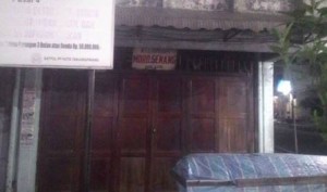 Kedai kopi Moro Senang, dijalan Temiang, lokasi ditangkapnya bandar dan pemasang judi sijie