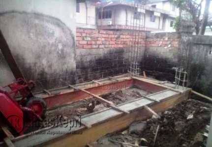 Inilah pebuatan tangki air di Akau Potong Lembu tanpa plank proyek