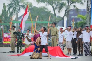 Aksi treatikal drama kolosal perjuangan Panglima Besar Jendral Sudirman di HUT TNI Ke-70, (2/10).