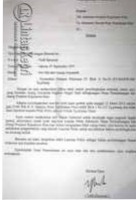 Isi Surat Laporan Era yang ditujukan ke Gubernur Kepri, HM Sani, Cq. Sekretris Daerah Provinsi Kepri, ditembuskan kepada Inspektorat dan BKD Provinsi Kepri